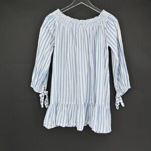 Faithfull The Brand Blue & White Striped Tunic Top